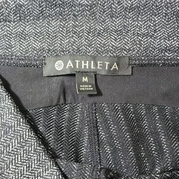 Athleta Mid Rise Black Herringbone Mercer Tight Pants Women's Size Medium - Picture 6 of 6